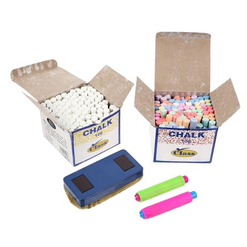 SHINEOFI 1 Satz Kreide CHALLKS sachen für write board bürogadges office zubehör sachen radiergummi dekoration Kindertisch Tafelschwamm Tafelwischer für Tafel Gips Colorful von SHINEOFI