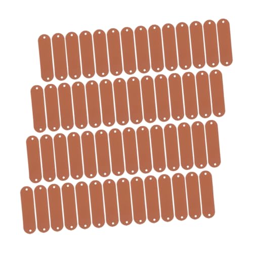 SHINEOFI 1 Satz Leeres Lederetikett Stoff Artikel Etiketten Für Geprägt Warnweste Personalisiert Säckchen Strickzubehör Kleideretiketten Selber Machen Kunstleder Chocolate 100 Stück von SHINEOFI