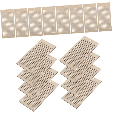 SHINEOFI 1 Satz Leerzeichen Lesezeichen Etiketten Markieren Stickerei Book Stamp Personalized Kreuzstich-buchzeichen Buchmarken Werkzeuge Der Schüler Kreuzstichpackungen Holz 16 Stück von SHINEOFI