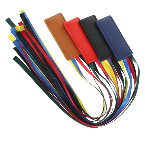 SHINEOFI 1 Satz Lesezeichen Aus Lederband Bookmarks Book Marks Buchmarkierungen Bücherzeichen Lesezeichen Für Bibelbänder Bunt Seitenmarke Für Bücher Band Lesezeichen Schleife 4 Stück von SHINEOFI