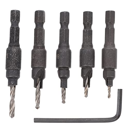 SHINEOFI 1 Satz Lochsäge Bit Für Holzbearbeitung Senkerbohrer Stufenbohrer Schlüssel Löcher Fliesenbohrer Lochöffner Lochbohrer-stanzwerkzeuge Schwarz Hochgeschwindigkeitsstahl 6 Stück SHINEOFI 1 Satz Lochsäge Bit Für Holzbearbeitung Senkerbohrer Stufenbohrer Schlüssel Löcher Fliesenbohrer Lochöffner Lochbohrer-stanzwerkzeuge Schwarz Hochgeschwindigkeitsstahl 6 Stück von SHINEOFI