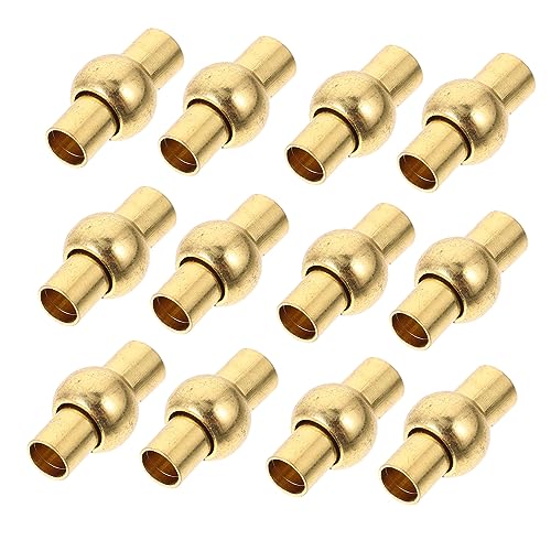 SHINEOFI 1 Satz Magnetverschluss Goldener Magnetverschluss Für Halsketten Kupfer Magnetverschlüsse Für Halsketten Halskettenverschlüsse 20 Stück von SHINEOFI