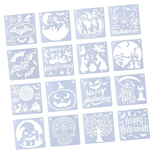SHINEOFI 1 Satz Malvorlage Für Halloween-ausschnitte Zeichnung Schablone Malerei Gemälde Halloween-malvorlage Malvorlage Für Beige 16 Stück SHINEOFI 1 Satz Malvorlage Für Halloween-ausschnitte Zeichnung Schablone Malerei Gemälde Halloween-malvorlage Malvorlage Für Beige 16 Stück von SHINEOFI