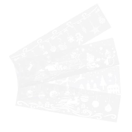 SHINEOFI 1 Satz Malvorlage Für Weihnachten Diy Bastelschablone Schablonen Für Weihnachtszeichen Weihnachtsdeko Sprühschablonen Kunststoffschablonen Zum Malen Dekorative Schablonen 4 Stück von SHINEOFI