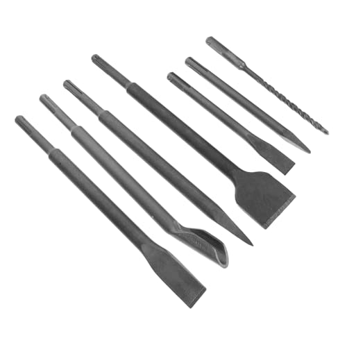 SHINEOFI 1 Satz Meißel Elektrik -Pickel -Set holzarbeiten Britische Sechseckschraubendreherbits Bohrbits Holzsplitter Holzlochbohrer Holzspalter-Bohrer Schraubenköpfe zum Bohrer Stahl Grey von SHINEOFI