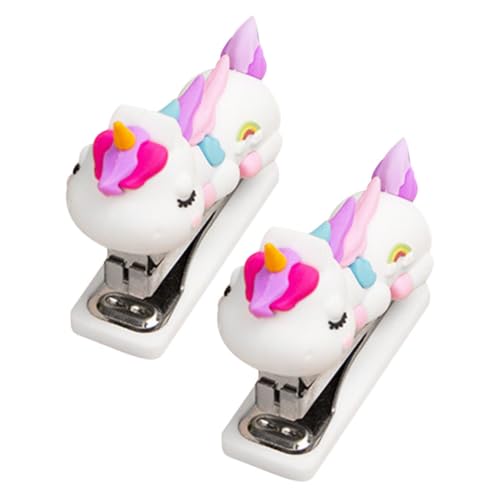 SHINEOFI 1 Satz Mini Hefter Tragbarer Staubsauger Caddy Handspielzeug Steuerung Cartoon Design Kabelloser Staubsauger Wiederverwendbar Tragbarer Mini Staubsauger 2 Stück von SHINEOFI
