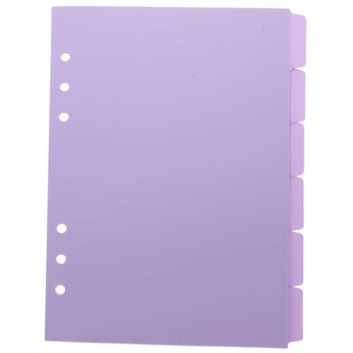 SHINEOFI 1 Satz Notizblock-marker Tragbar Buchseite Ordner Mit Trennwänden Und Laschen Trennblatt Für Lose Blätter Registerkarte „kategorieseite“. Bunt Loch Separator Violet Pp 6 Stück SHINEOFI 1 Satz Notizblock-marker Tragbar Buchseite Ordner Mit Trennwänden Und Laschen Trennblatt Für Lose Blätter Registerkarte „kategorieseite“. Bunt Loch Separator Violet Pp 6 Stück von SHINEOFI