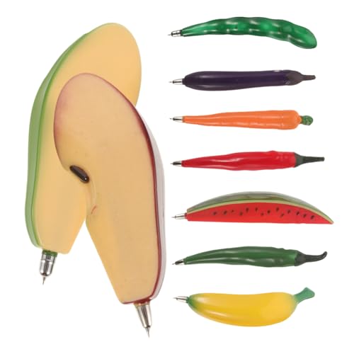 SHINEOFI 1 Satz Obst-kühlschrankmagnet Party-schreibstifte Klarer Fruchtstift Stifte Mit Pflanzlicher Tinte Kugelschreiber Stifte Für Studenten Stifte Für Die Party Plastik 9 Stück von SHINEOFI