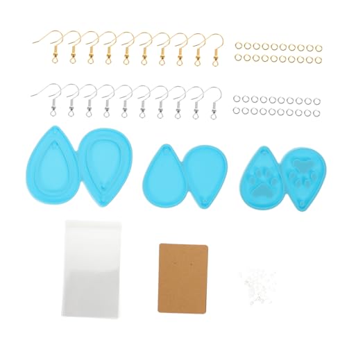 SHINEOFI 1 Satz Ohrringform Set zur Herstellung von Ohrringen Alphabet Kreis easy putz schmuckherstellung Silikonformen für Epoxidharz handgefertigte Anhängerformen Rostfreier Stahl Blue von SHINEOFI