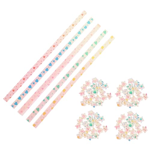 SHINEOFI 1 Satz Origami-stern Hängende Papiersterne Sternenpapier Produkt Farbiges Papier Groß Bastelkasten Bastelmaterial Japanisches Origami-papier Sternstreifen Aus Papier 400 Stück von SHINEOFI