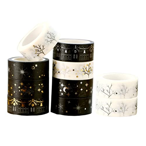 SHINEOFI 1 Satz Papier Klebeband Farbige Aufkleber Folien-abdeckband Diy The Washi Tape Adhesive Tape Geschenkidee Klebeband Für Büromaterial Washi-klebeband Japanisches Papier 10 Rollen von SHINEOFI