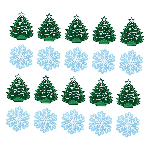 SHINEOFI 1 Satz Patches Zum Thema Weihnachten Nähen Gestickte Weihnachtsaufnäher Gestickte Aufnäher Motive Weihnachtsfensterdekorationen Party An Flecken Stoff-polyester-vliesstoff 20 Stück SHINEOFI 1 Satz Patches Zum Thema Weihnachten Nähen Gestickte Weihnachtsaufnäher Gestickte Aufnäher Motive Weihnachtsfensterdekorationen Party An Flecken Stoff-polyester-vliesstoff 20 Stück von SHINEOFI