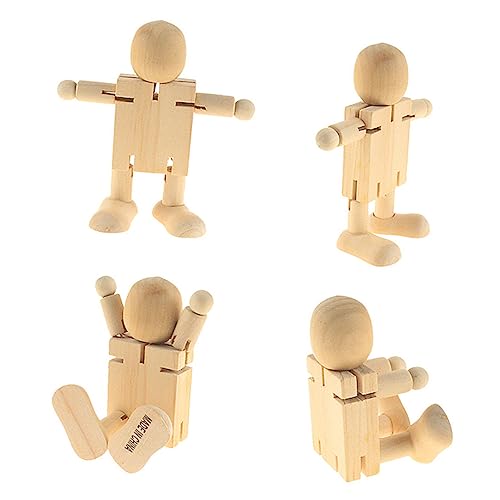 SHINEOFI Holzroboter-bastelspielzeug Bewegliche Gelenke Pädagogisches Kinderhandwerk Für Jungen Und Mädchen von SHINEOFI