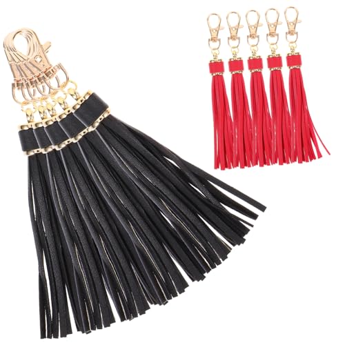 SHINEOFI 1 Satz Schlüsselanhänger Aus Leder Geldbeutel Halter Reiz Für Den Einzug Geldgeschenke Weihnachten Anhänger Im Quastendesign Anhänger Zum Aufhängen Einer Tasche 10 Stück SHINEOFI 1 Satz Schlüsselanhänger Aus Leder Geldbeutel Halter Reiz Für Den Einzug Geldgeschenke Weihnachten Anhänger Im Quastendesign Anhänger Zum Aufhängen Einer Tasche 10 Stück von SHINEOFI