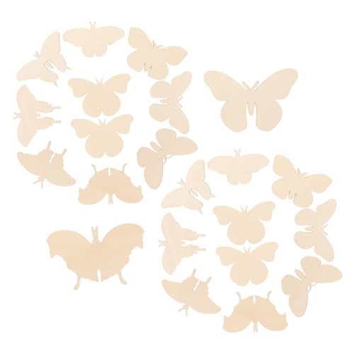 SHINEOFI 1 Satz Schmetterlings Bastelparty Bastelbedarf Holz Bastelbedarf 27 Stück von SHINEOFI