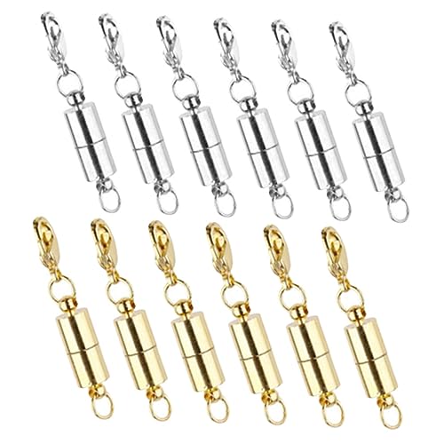 SHINEOFI 1 Satz Schmuckzubehör Machen Magnetische Schmuckverschlüsse Magnetische Halskettenverschlüsse Magnetverschlüsse Für Halsketten Hummerschere Schmuckverschluss Für Diy 12 Stück von SHINEOFI