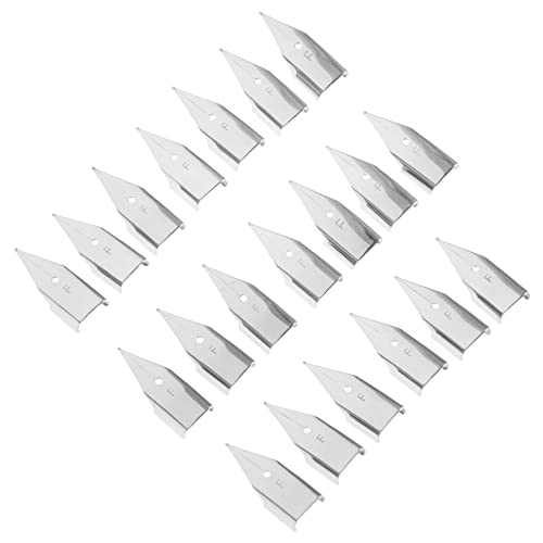 SHINEOFI 1 Satz Schreibfeder Stiftspitzen Kalligraphie Kunst Tipps Bußgeld Stift Ersatzspitzen Füllfederhalterspitzen Federn Für Stift Ersatzfedern Für Füllfederhalter Stahl Silver 20 Stück SHINEOFI 1 Satz Schreibfeder Stiftspitzen Kalligraphie Kunst Tipps Bußgeld Stift Ersatzspitzen Füllfederhalterspitzen Federn Für Stift Ersatzfedern Für Füllfederhalter Stahl Silver 20 Stück von SHINEOFI