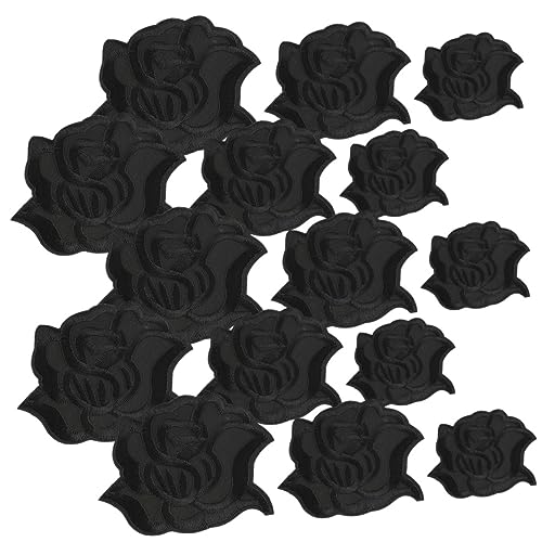 SHINEOFI 1 Satz Schwarzer Rosenfleck Embroidery Set Stickset Dekorative Aufnäher Bügel Aufnäher Stickerset Patch Wie Nähen Blumen- Zarte Fellflecken Hausapplikation Polyester Black 15 Stück SHINEOFI 1 Satz Schwarzer Rosenfleck Embroidery Set Stickset Dekorative Aufnäher Bügel Aufnäher Stickerset Patch Wie Nähen Blumen- Zarte Fellflecken Hausapplikation Polyester Black 15 Stück von SHINEOFI