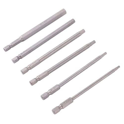 SHINEOFI 1 Satz Sechskant-bit Abgestreift Schraubenausdreher Entfernung Gebrochener Bolzenauszieher Beschädigter Schraubenzieher Silber 6 Stück von SHINEOFI