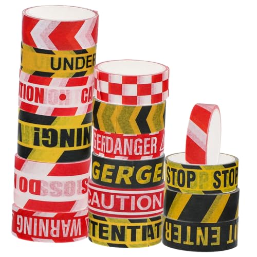 SHINEOFI 1 Satz Selbstklebendes Klebeband Gefahrenbänder Farbiges Warnband Reflektierendes UV Bastelband Scrapbooking Schild Journalbedarf Planer Scrapbook Dekoratives 16Rollen SHINEOFI 1 Satz Selbstklebendes Klebeband Gefahrenbänder Farbiges Warnband Reflektierendes UV Bastelband Scrapbooking Schild Journalbedarf Planer Scrapbook Dekoratives 16Rollen von SHINEOFI