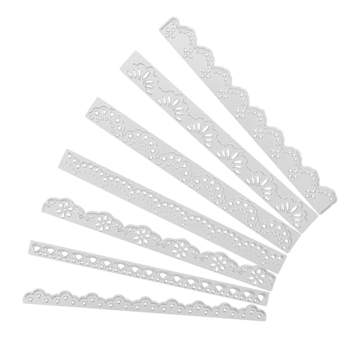 SHINEOFI 1 Satz Spitze Sterben Prägemappen Spitzenrahmen Gestanzt Sterben Schneiden Bastelmesser Stanzformen Stirbt Für Die Kartenherstellung Kohlenstoffstahl Silver 7 Stück von SHINEOFI