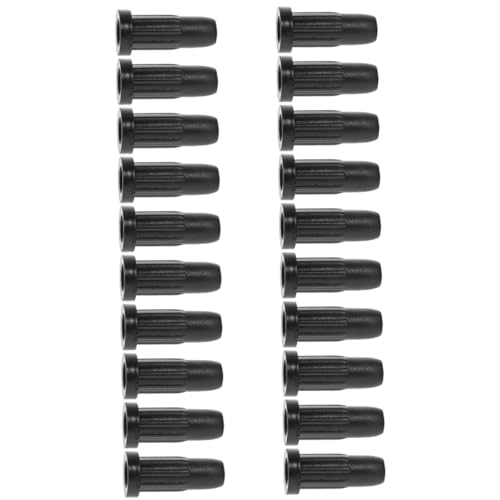 SHINEOFI 1 Satz Stuhlbezug Fall Für Stuhlgleiter Beleg Bodenschutz Für Möbelbeine Zauberer Schutzhülle Für Stuhlgleiter Universal- Rollenhülse Ärmel Fuß Büro Zubehör Black Plastik 20 Stück von SHINEOFI