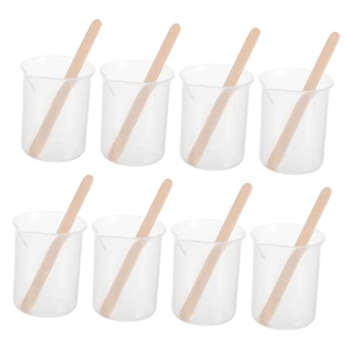 SHINEOFI 1 Satz Teiliges Set für Epoxidharz Mischung mit Messbechern und Holz Rührstäbchen für Diy Projekte Präzises und Kreative Bastelarbeiten von SHINEOFI
