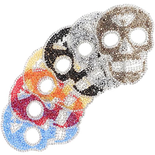 SHINEOFI 1 Satz Teiliges Skull Strass Aufbügler Patches Für Kleidung Diy Applikationen Zum Aufbügeln Und Nähen Dekorative Flicken Schwarz Silber Rot Blau Gelb Für Jeans Jacken 6 Stück SHINEOFI 1 Satz Teiliges Skull Strass Aufbügler Patches Für Kleidung Diy Applikationen Zum Aufbügeln Und Nähen Dekorative Flicken Schwarz Silber Rot Blau Gelb Für Jeans Jacken 6 Stück von SHINEOFI