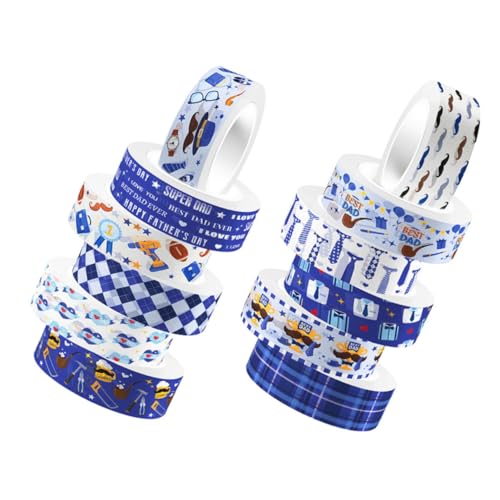 SHINEOFI 1 Satz Transparentes Rollband Basteln Kunsthandwerk Papa Journaling Druckband Mehrzweck-washi-tape Notizbuch Diy Washi Tape Diy Klebeband Aufkleber 12rollen von SHINEOFI