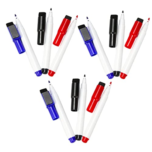 SHINEOFI 1 Satz Trocken Abwischbarer Stift Magnetisches Whiteboard Groß Whiteboard-grundlage Radiergummi Trockenlöschmarker Für Den Haushalt Magnetische Markierungen Plastik 9 Stück von SHINEOFI