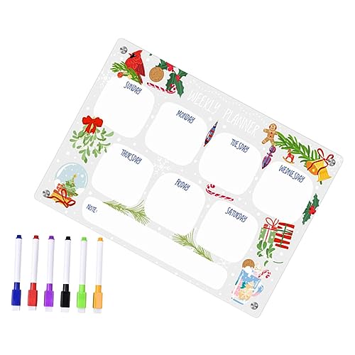 SHINEOFI 1 Satz Trockenlöschtafel für Kühlschrank magnetisch Radiergummi wiederverwendbar Schild kühlschrankorginizer kühlschranl organisator Trockenlöschetafel für Kühlschrank Acrylplatte von SHINEOFI