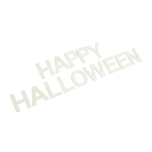 SHINEOFI 1 Satz Unfinished Wooden Letters für Halloween Dekorationen Diy Bastelset für Wandgestaltung und Home Decor für Happy Halloween Botschaften von SHINEOFI