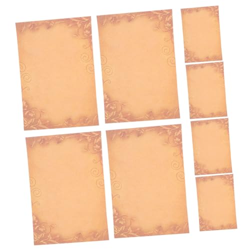 SHINEOFI 1 Satz Vintage Briefpapier Briefschreiben Stationäres Papier Kalligraphie Pergamentpapier Dekorativ Schreibpapier Briefpapier Zum Schreiben Retro-druckpapier Schreibwaren 8blätter von SHINEOFI