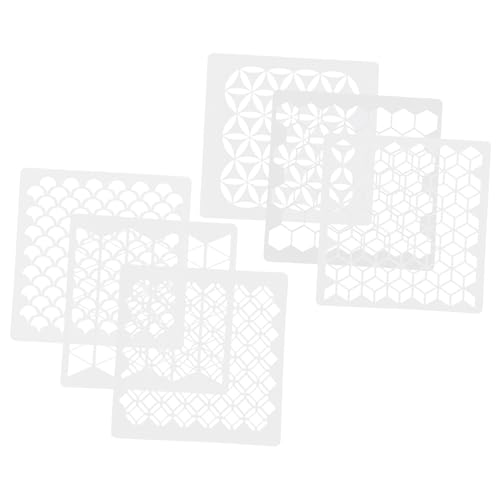 SHINEOFI 1 Satz Wandmalerei-vorlage Schablone Vorlagen Für Malen -accessoires Wandmalerei Vorlage Weiß 6 Stück von SHINEOFI