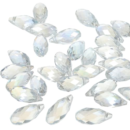 SHINEOFI 1 Satz Wassertropfen Lose Glasperlen Schmuck Ab Perlen Zum Basteln Diy-perlen Träne Herstellung Armband Diy Charms Diy Glasperlen Glas-anhänger Halskette Perlen 30 Stück von SHINEOFI