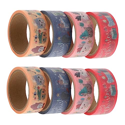 SHINEOFI 1 Satz Weihnachts-washi-tape Weihnachtsdeko Selbstklebende Washi-klebebänder Scrapbook-bänder Klebeband Zum Verpacken Von Geschenken Cartoon-bänder Washi-klebeband Papier 8 Rollen SHINEOFI 1 Satz Weihnachts-washi-tape Weihnachtsdeko Selbstklebende Washi-klebebänder Scrapbook-bänder Klebeband Zum Verpacken Von Geschenken Cartoon-bänder Washi-klebeband Papier 8 Rollen von SHINEOFI