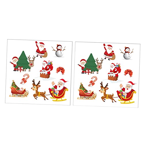 SHINEOFI 1 Satz Weihnachtsapplikation Patch Hitze Weihnachtsdekorationen Aufkleber Weihnachtshandwerk Weihnachtspatch Für Kleid Flecken Party Unschmelzbar Sublimationsfolie 2blätter von SHINEOFI