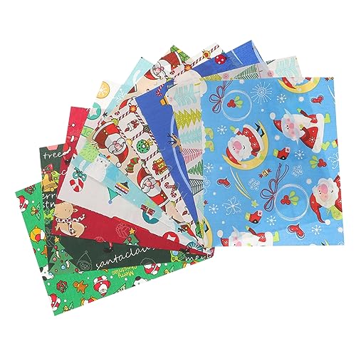 SHINEOFI 1 Satz Weihnachtstuch Weihnachtsquilt-patchwork Stoff Zum Nähen Von Weihnachten Fetzen Blumen Material Patchworkstoff Zum Nähen Steppstoff Nähen Baumwolle 10 Blatt SHINEOFI 1 Satz Weihnachtstuch Weihnachtsquilt-patchwork Stoff Zum Nähen Von Weihnachten Fetzen Blumen Material Patchworkstoff Zum Nähen Steppstoff Nähen Baumwolle 10 Blatt von SHINEOFI