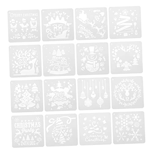 SHINEOFI 1 Satz Weihnachtsvorlage Schablone Für Dekorationen Szene Wiederverwendbar Wand Weihnachtsdeko Weihnachtsbrief Decoratiuni Craciun Weihnachtssprühvorlage Das Haustier Weiß 16 Stück SHINEOFI 1 Satz Weihnachtsvorlage Schablone Für Dekorationen Szene Wiederverwendbar Wand Weihnachtsdeko Weihnachtsbrief Decoratiuni Craciun Weihnachtssprühvorlage Das Haustier Weiß 16 Stück von SHINEOFI