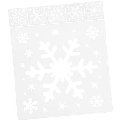 SHINEOFI 1 Satz Wiederverwendbare Schablonen Diy-schablonen Für Karten Sprühen Zeichnung Hintergründe Weihnachtsvorlage Schablonen Zum Malen Zarte Malschablonen Malvorlage Plastik 6 Stück von SHINEOFI
