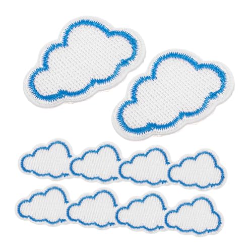 SHINEOFI 1 Satz Wolkenstoffaufkleber Bekleidungsneuheitsapplikation Kleidungsflicken Bestickt Nähen Flecken Empfindlich Hemd Patch Flicken Für Kleidung Gestickte Aufnäher Stickgarn 10 Stück SHINEOFI 1 Satz Wolkenstoffaufkleber Bekleidungsneuheitsapplikation Kleidungsflicken Bestickt Nähen Flecken Empfindlich Hemd Patch Flicken Für Kleidung Gestickte Aufnäher Stickgarn 10 Stück von SHINEOFI