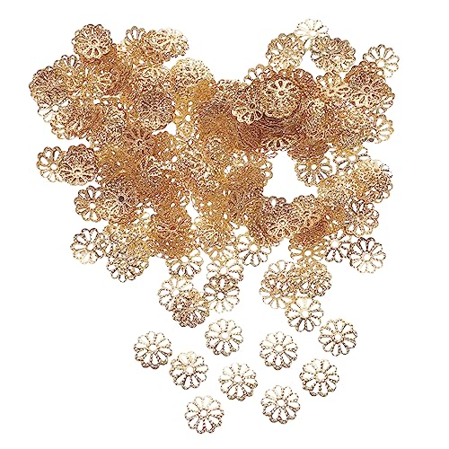 SHINEOFI 1 Satz Wulstiger Abstandshalter Perlenkappen Zur Herstellung Von Armbändern Diy Liefert Perlenendkappen Für Armbänder Diy Halskette Perlenkappen Rose Gold Eisen 1000 Stück von SHINEOFI