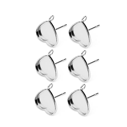 SHINEOFI 1 Satz Zubehör Zur Schmuckherstellung Reiz Geformt Ohrhaken Schmuckbefund Ergebnisse Nieten Piercing Bausatz Ohrring-stützpatches Rostfrei Schmuckstücke Ohrringe Silver 20 Stück von SHINEOFI