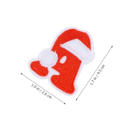SHINEOFI 1 Satz -patches Weihnachtskopfbedeckung Hussen Weihnachten Diy Kleidung Flicken Aufnähen Weihnachtsapplikation Patches Für Heimwerker Kleidungsflicken Filzstoff Rot 26 Stück von SHINEOFI