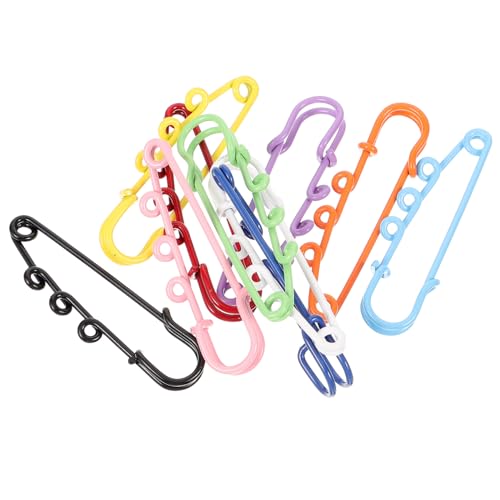 SHINEOFI 1 Schachtel Bunte Sicherheitsnadeln Metall mit Öse für Kleidung DIY Schmuckherstellung Handwerk Broschen Anstecknadeln Robust Rostfrei Vielseitig Einsetzbar für Hüte Schals Jacken von SHINEOFI