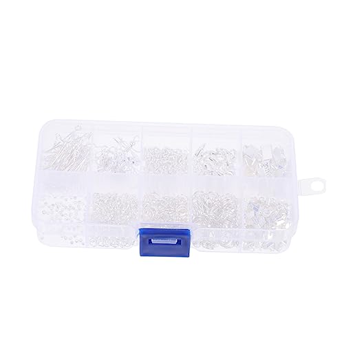 SHINEOFI 1 Schachtel DIY Ohrring Zubehör mit Ohrring Haken Clips und Verschlüssen für Basteln für Schmuckherstellung und von SHINEOFI