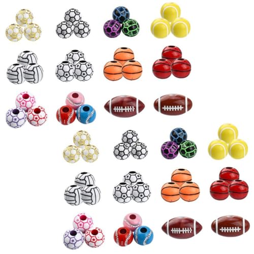 SHINEOFI 1 Schachtel Lose Perlen zum Thema Sport dekorative Kästen mit Deckel Fußballspielzeug Volleyball-Anhänger für die Schmuckherstellung Zubehör DIY-Perlen DIY Sportballperlen Acryl SHINEOFI 1 Schachtel Lose Perlen zum Thema Sport dekorative Kästen mit Deckel Fußballspielzeug Volleyball-Anhänger für die Schmuckherstellung Zubehör DIY-Perlen DIY Sportballperlen Acryl von SHINEOFI