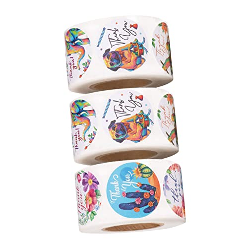 SHINEOFI 1 Set 3 Rollen Verpackungsbeutel Versiegelter Aufkleber Beutel Versiegelungsaufkleber Versiegelungsaufkleber Für Runde Versiegelungsaufkleber Versiegelungsetikett von SHINEOFI
