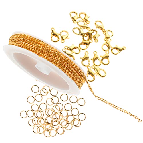 SHINEOFI 1 Set Armband Halsketten Werkzeuge Ketten Zur Halskettenherstellung Silberne Offene Biegeringe Zur Schmuckherstellung Kettenschmuckherstellung Karabinerverschluss von SHINEOFI