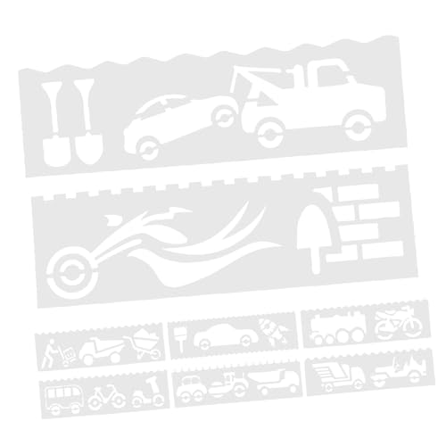 SHINEOFI 1 Set Auto Malvorlage Schulprojekt Zeichnung Fahrzeug Zeichenschablonen Fahrzeug Vorlagen Zum Basteln Verkehrsschablone Auto Schablone Bastelkarton Holz Wandschablonen von SHINEOFI